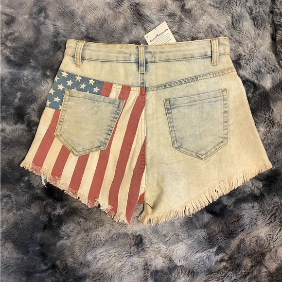 Dainty Hooligan Red White and Blue Jean Shorts - Picture 2 of 4